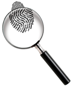Fingerprint magnifying glass